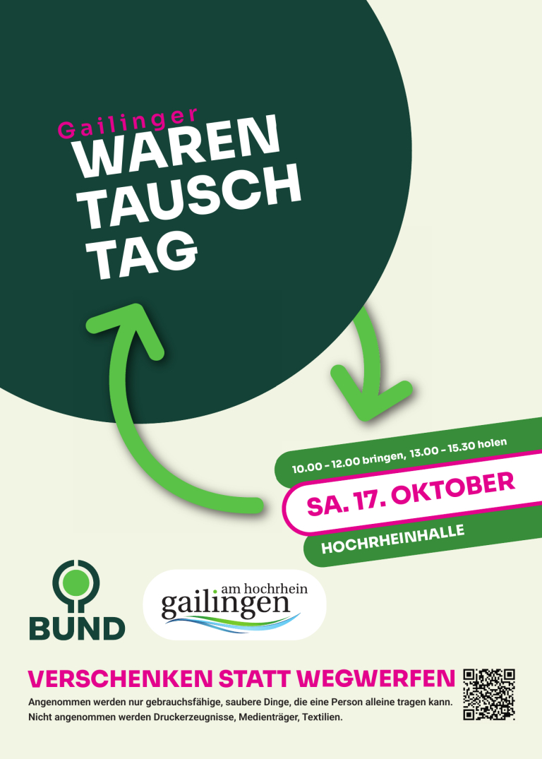 Plakat des Warentauschtag 2026 am 17. Oktober